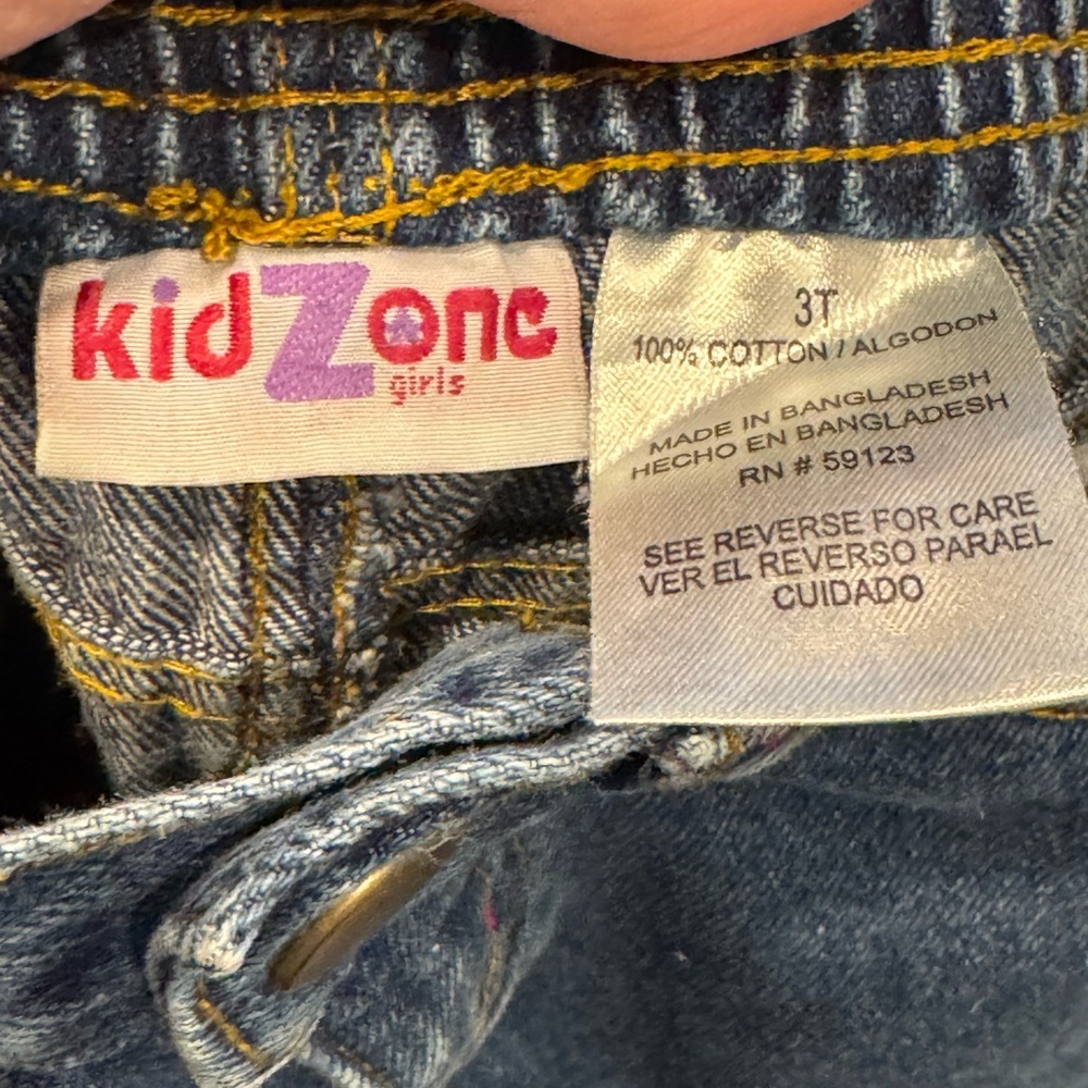 Vintage Toddler Girls Jeans Size 3T | Embroidered Star Wave & Cat Denim - Picture 6 of 6